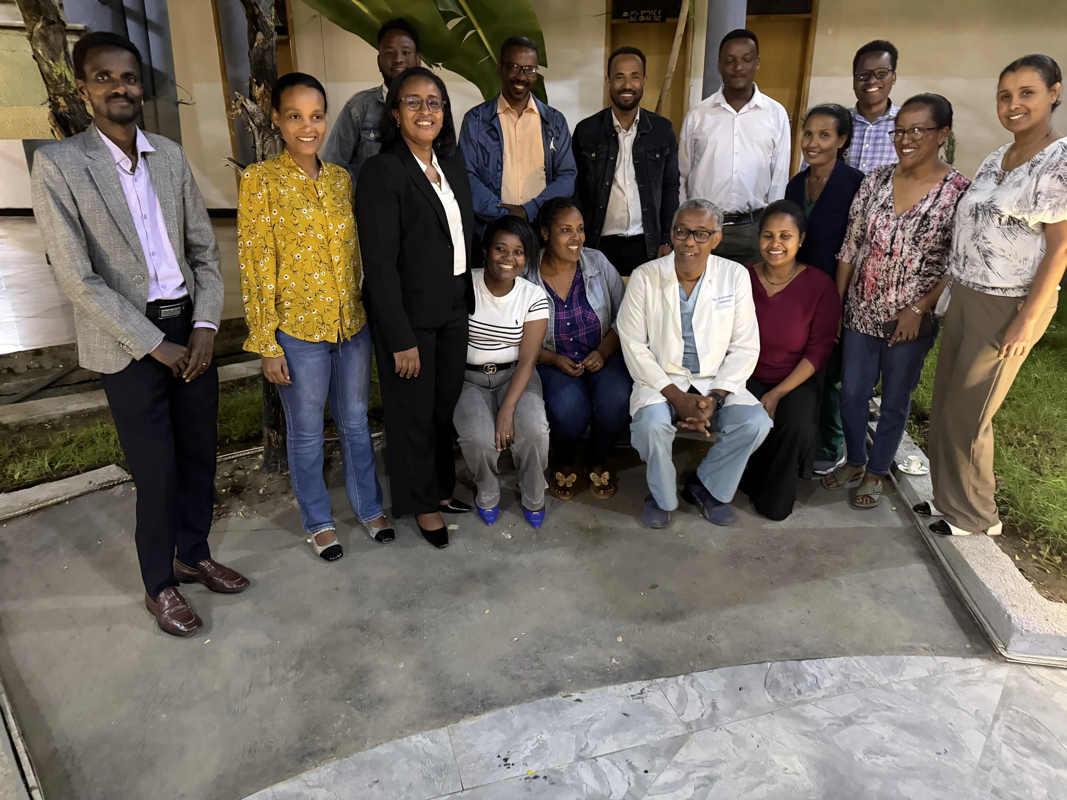 A group photograph of the team during the Hawassa visit